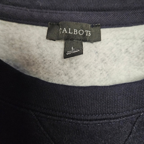 Talbots Womens Blue Striped Long Sleeve Crewneck Sweater Size Large - Picture 4 of 10